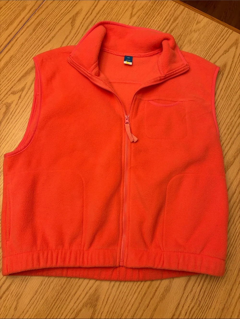 Gap Coral Fleece Vest zipper w/side pockets - size XS